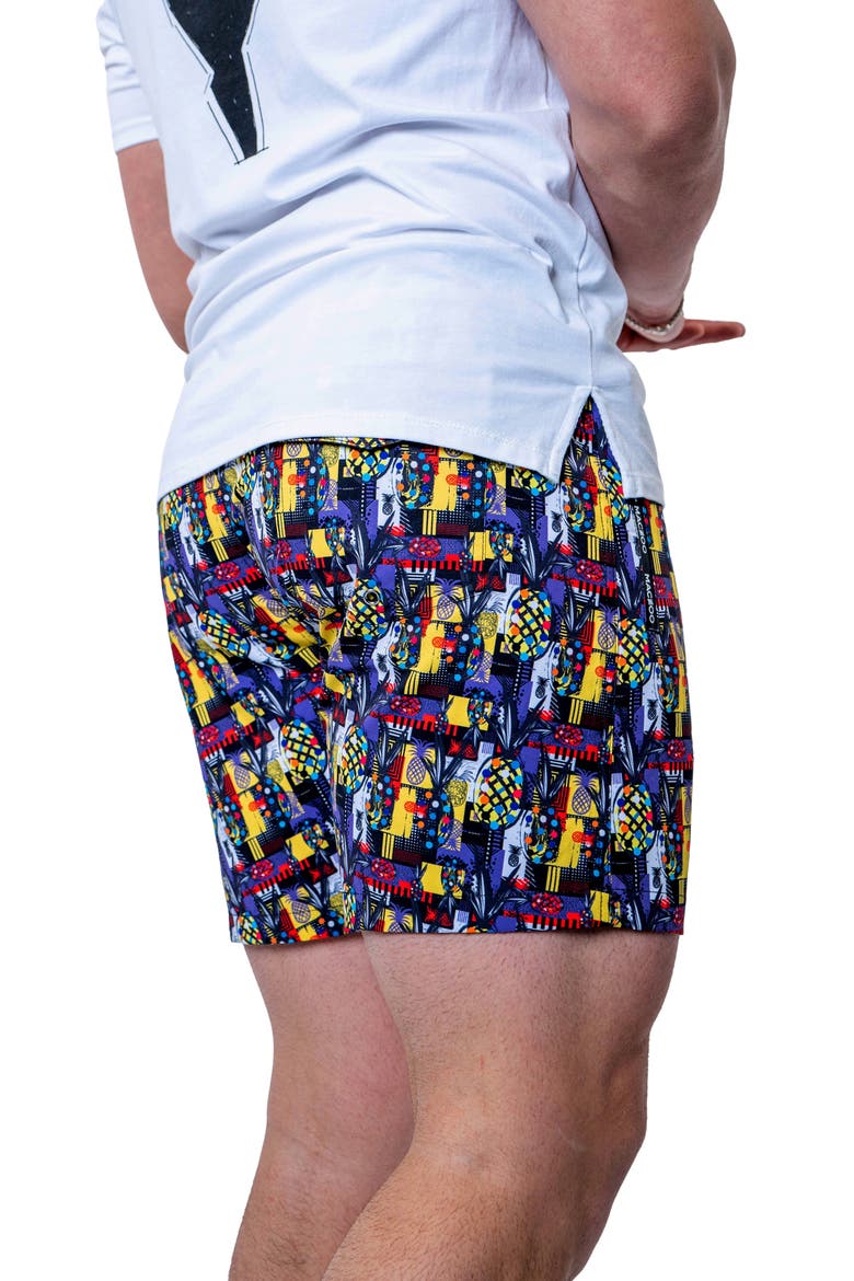 Lion Pineapple Swim Trunks, Alternate, color, MULTI