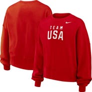 Nike Women's Nike Red Team USA Oversized Phoenix Fleece Sweatshirt