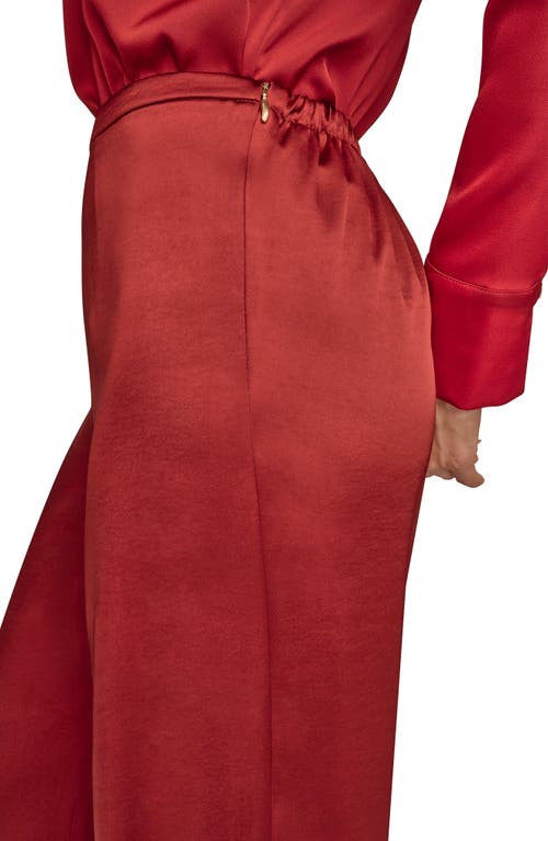 Donna Karan New York Wide Leg Satin Pants In Multi