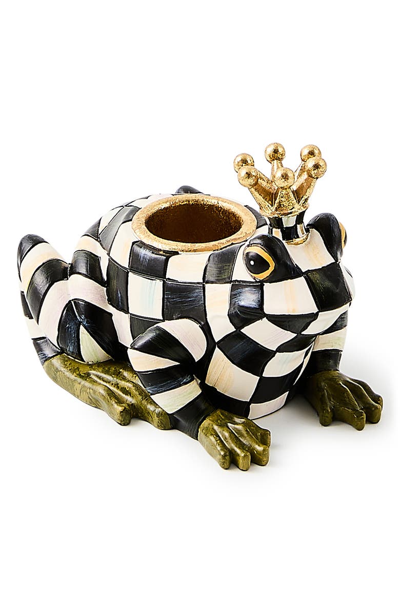 MACKENZIE CHILDS Frog Prince Candleholder, Main, color, Black