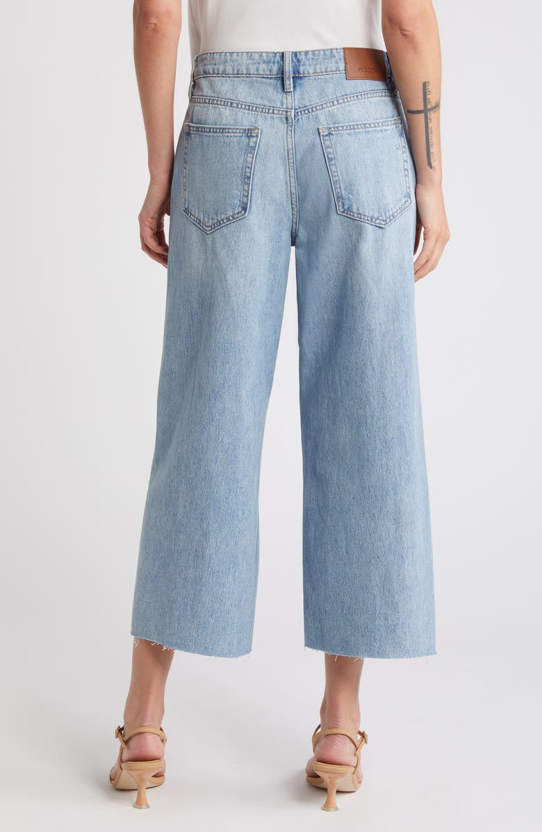 HIDDEN JEANS High Waist Raw Hem Crop Wide Leg Jeans, Alternate, color, 