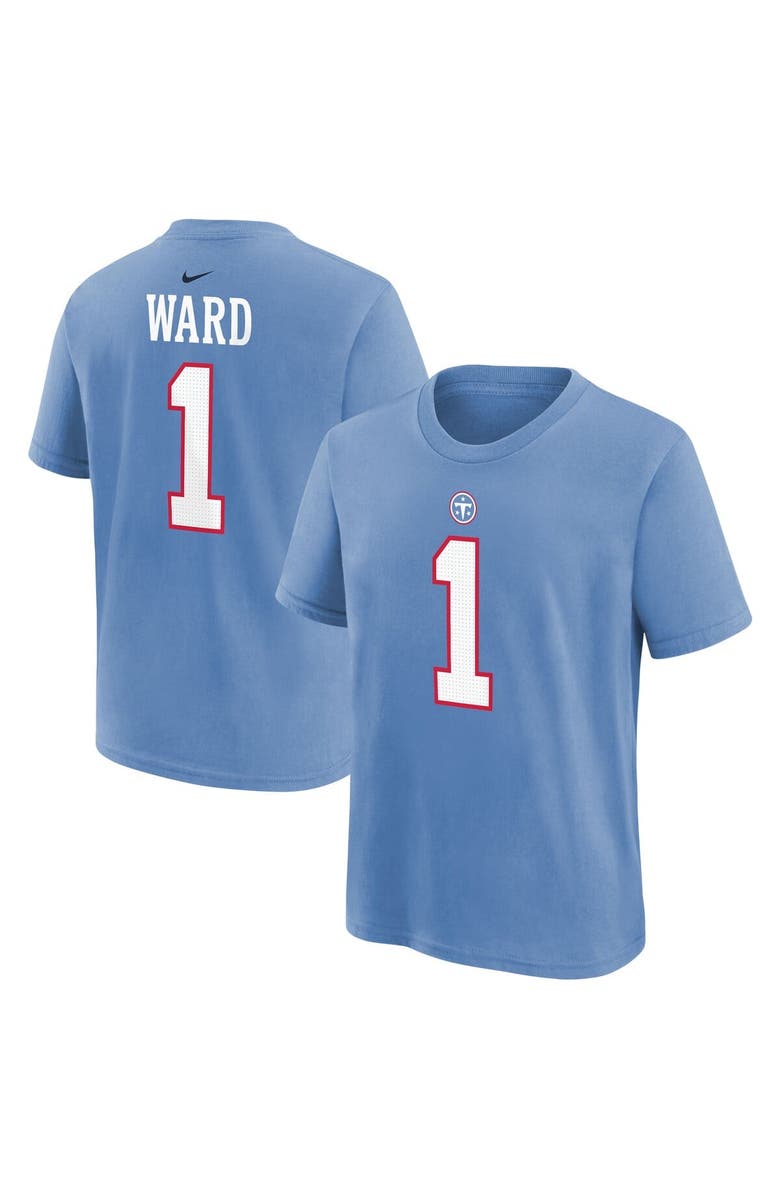 Nike Youth Nike Cameron Ward Light Blue Tennessee Titans Name & Number T-Shirt, Main, color, Light Blue