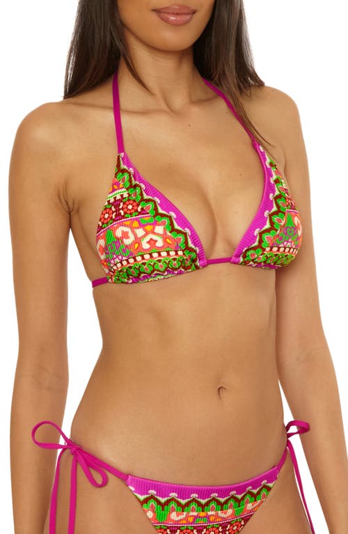 Bca By Rebecca Virtue Moroccan Triangle Bikini Top In Pink