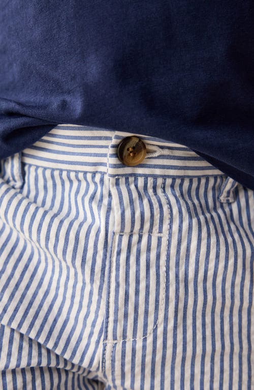 Next Kids' Ticking Stripe Cotton Shorts In White