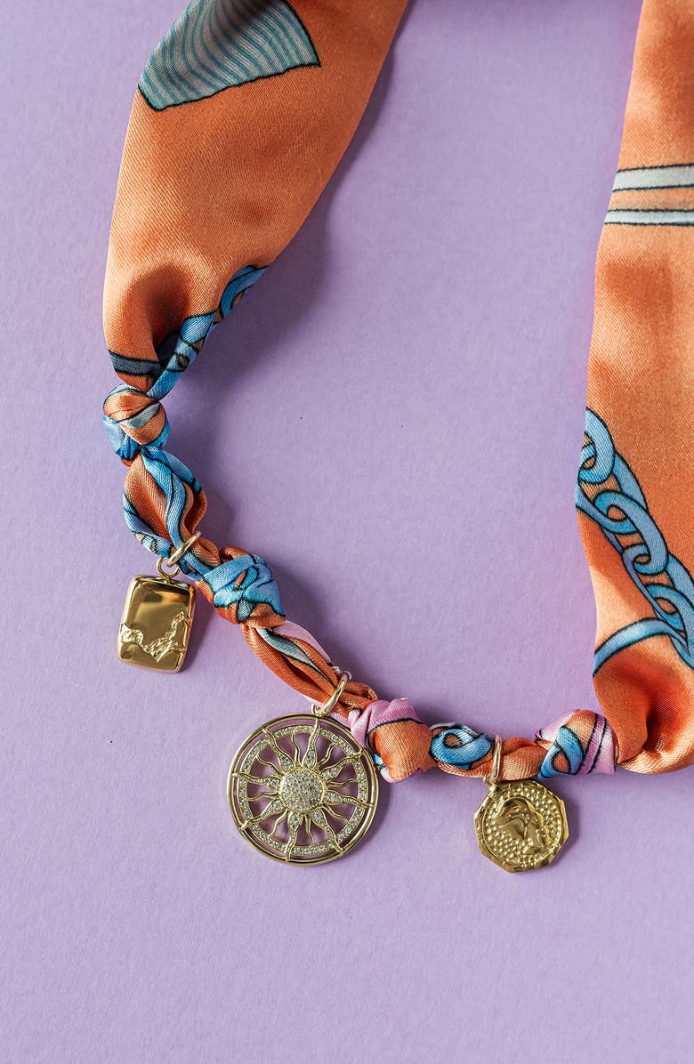 MacRae & Co. Margo Scarf Necklace, Alternate, color, Orange