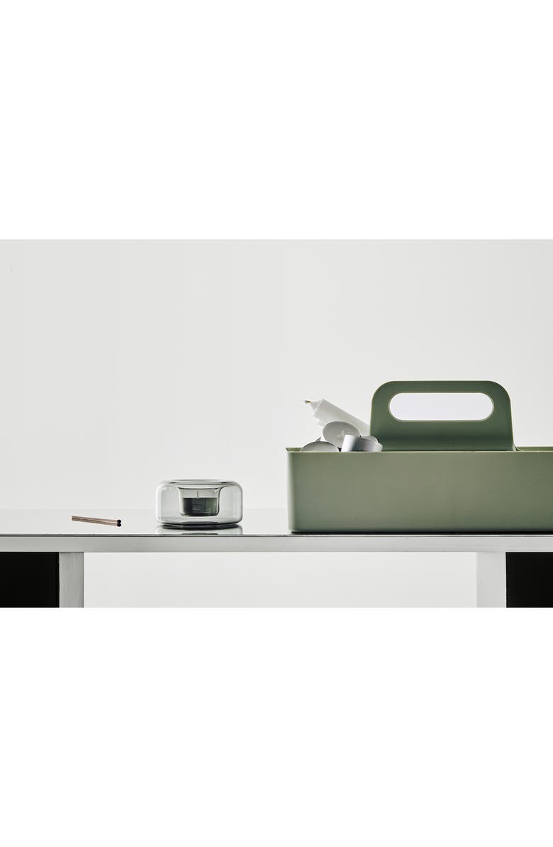 Kosta Boda Happy Glass Votive Holder, Alternate, color, Gray