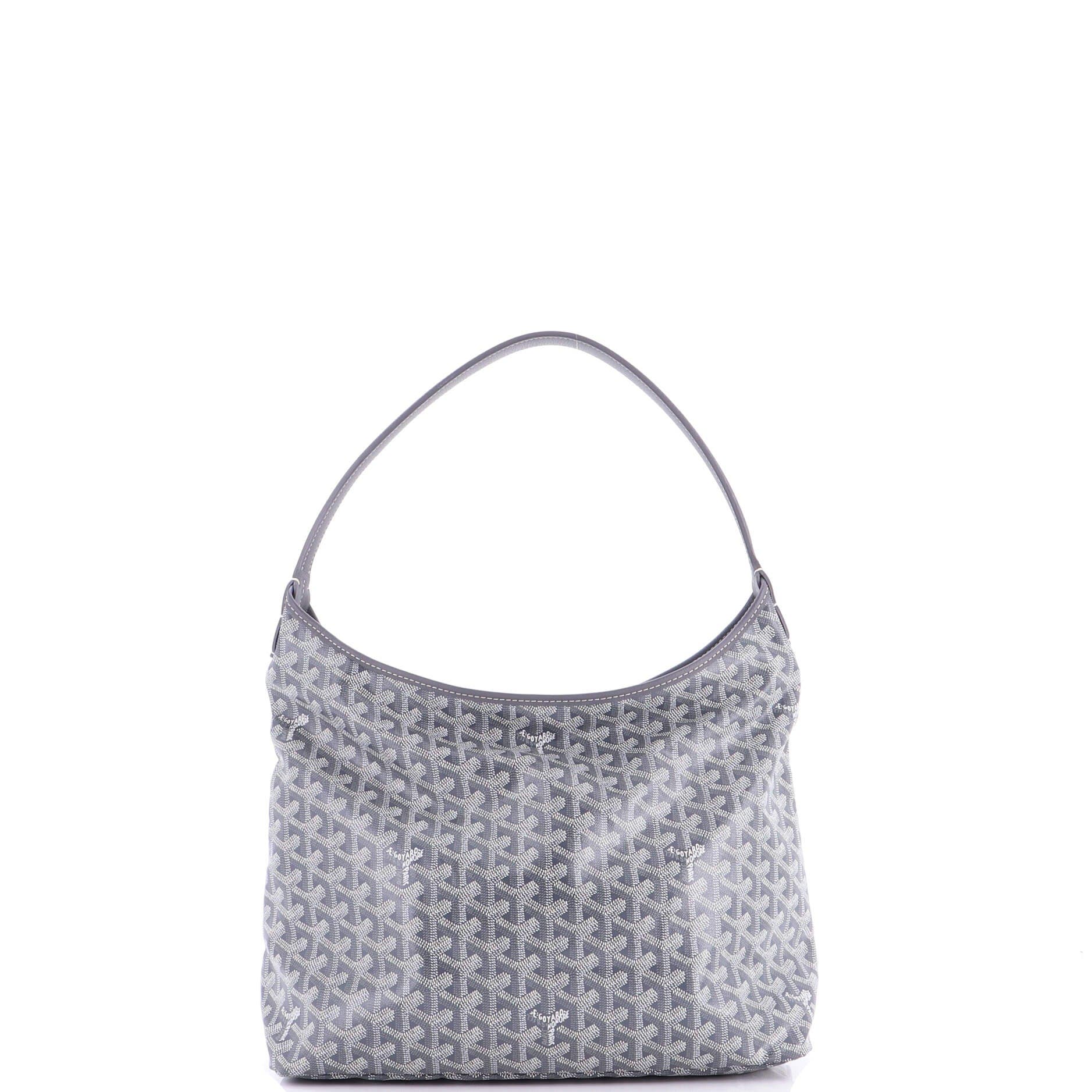 Pre-Owned Goyard Boheme Hobo Coated Canvas, Alternate, color, Gray