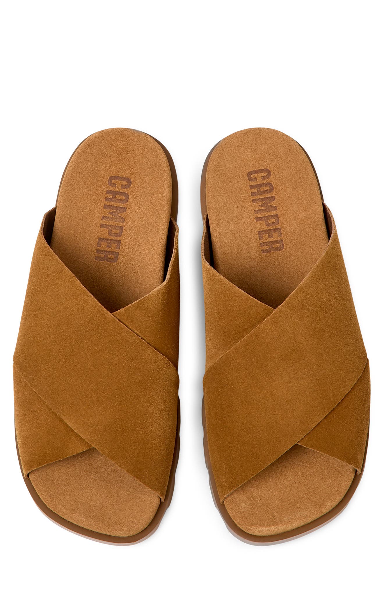 Brutus Slide Sandal, Alternate, color, BROWN SUEDE