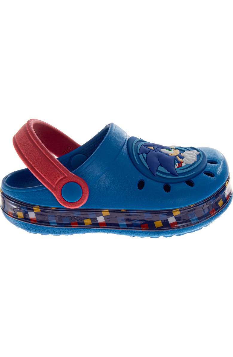 Sonic the Hedgehog Clogs, Alternate, color, Blue Red
