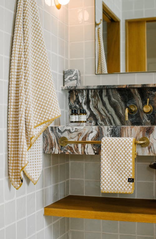 Slowtide Clive Bath Towel In Yellow