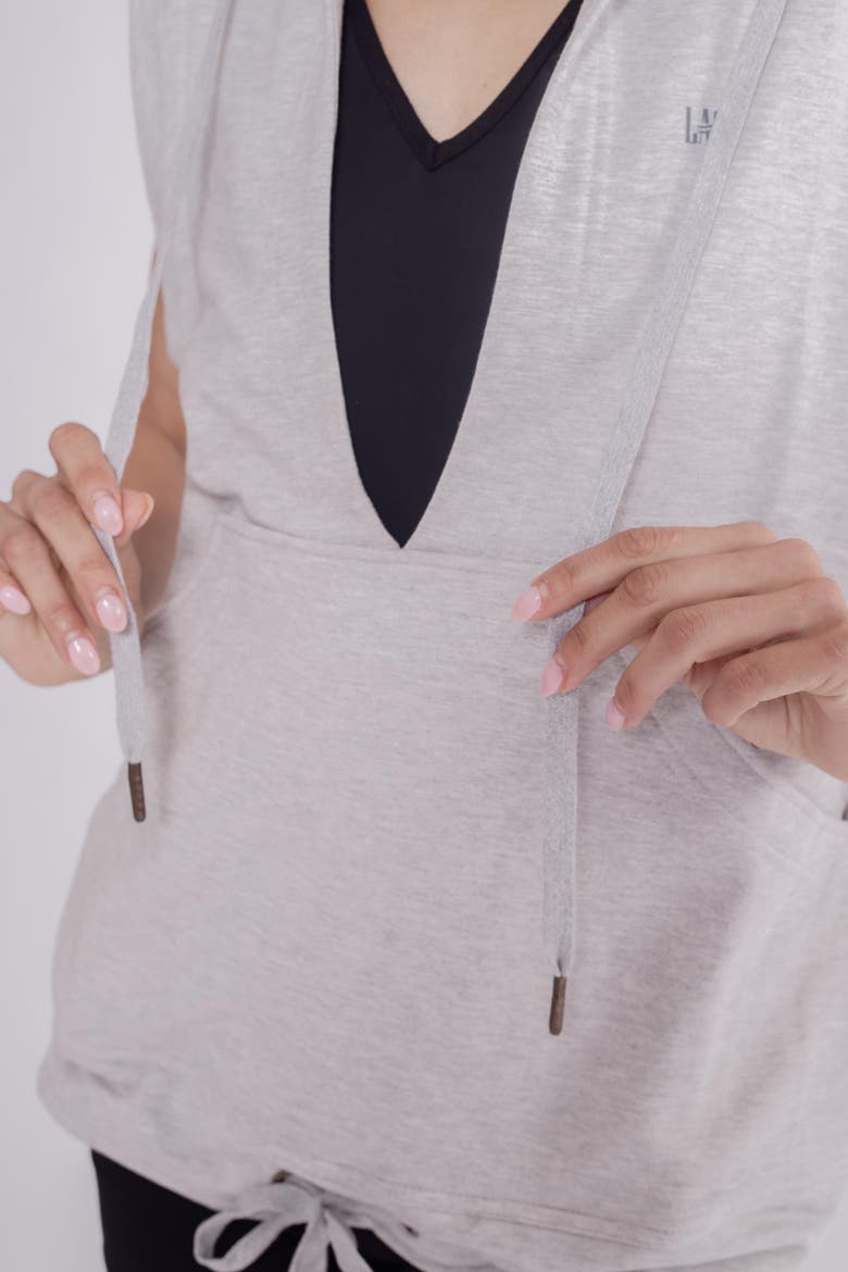 The Deepsea Sleeveless Hoodie, Alternate, color, Grey