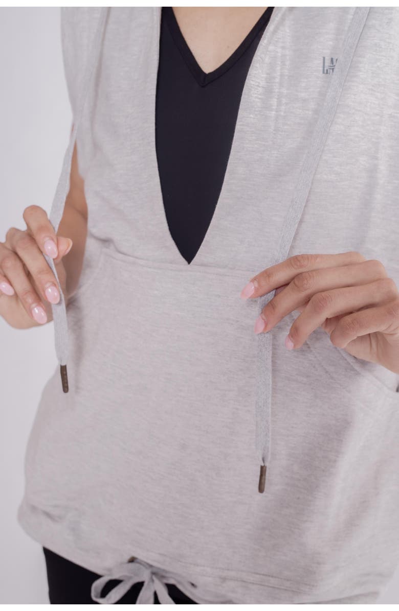 LAS Loungewear The Deepsea Sleeveless Hoodie, Alternate, color, Grey