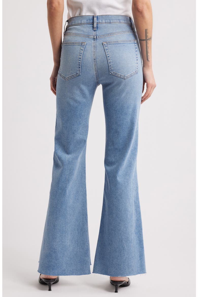 The Icon Raw Hem Flare Jeans, Alternate, color, LARK RAW AFTER