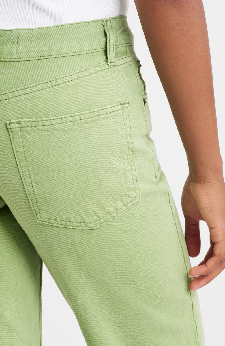 Topshop Ember Low Rise Wide Leg Jeans, Alternate, color, Light Green