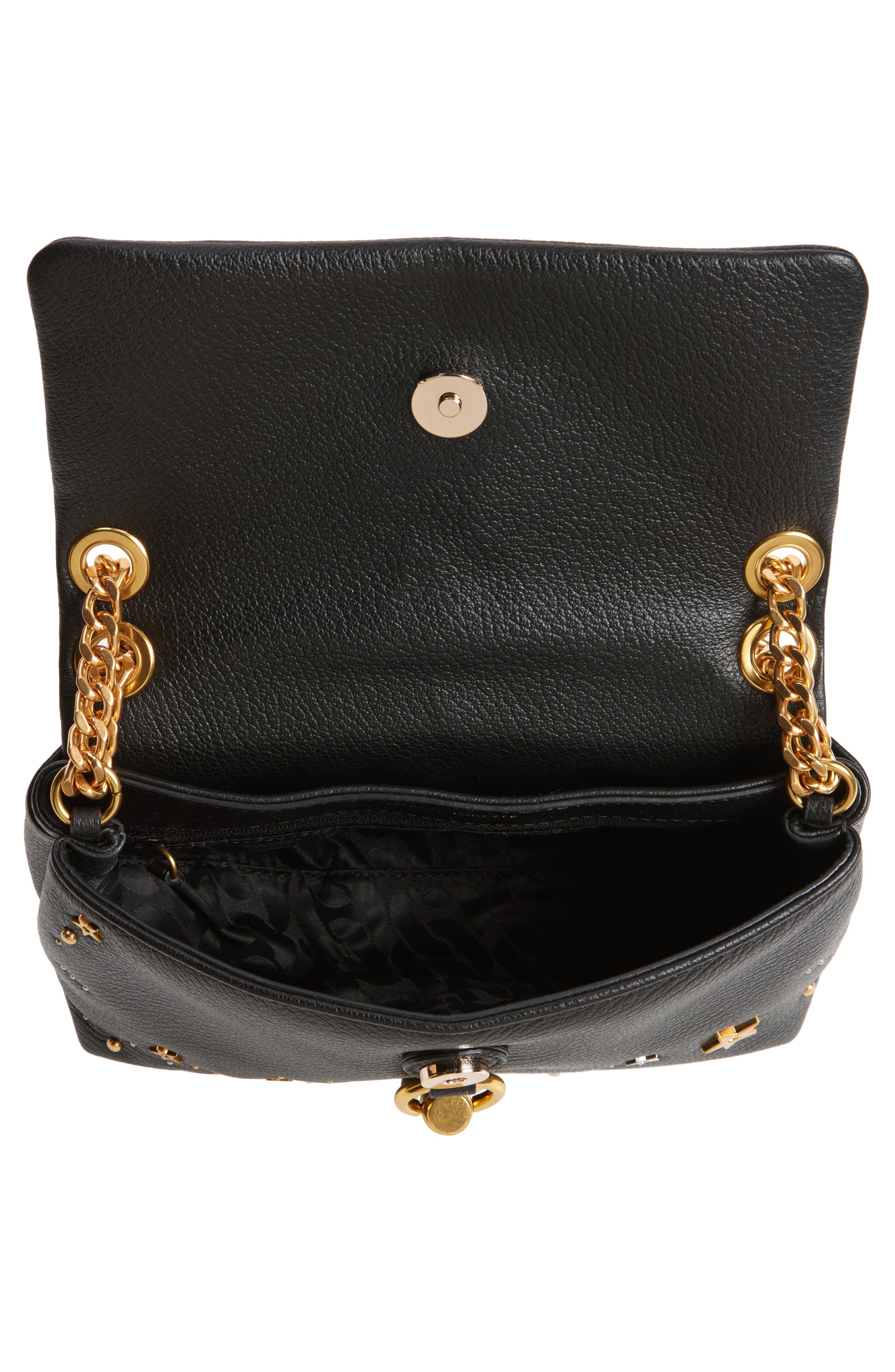 Rebecca Minkoff Edie Celestial Studded Leather Shoulder Bag, Alternate, color, 