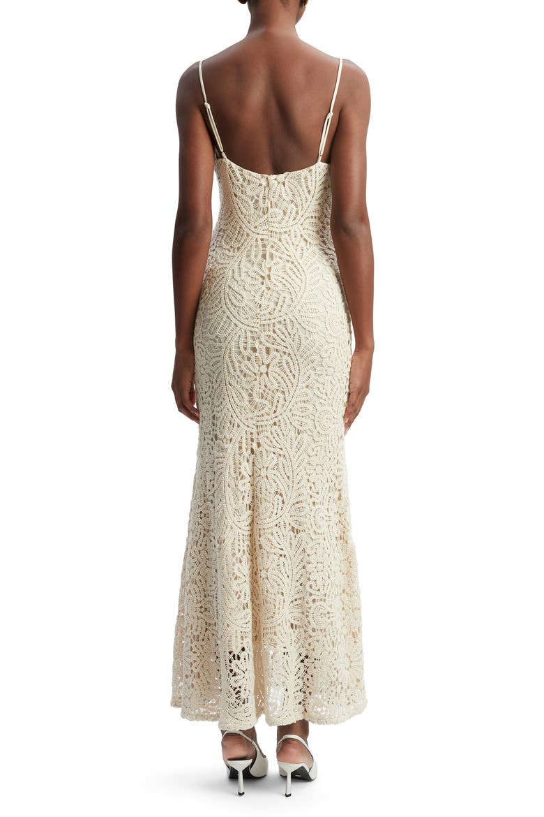 Adoni Fan Lace Slipdress, Alternate, color, LIGHT BEIGE