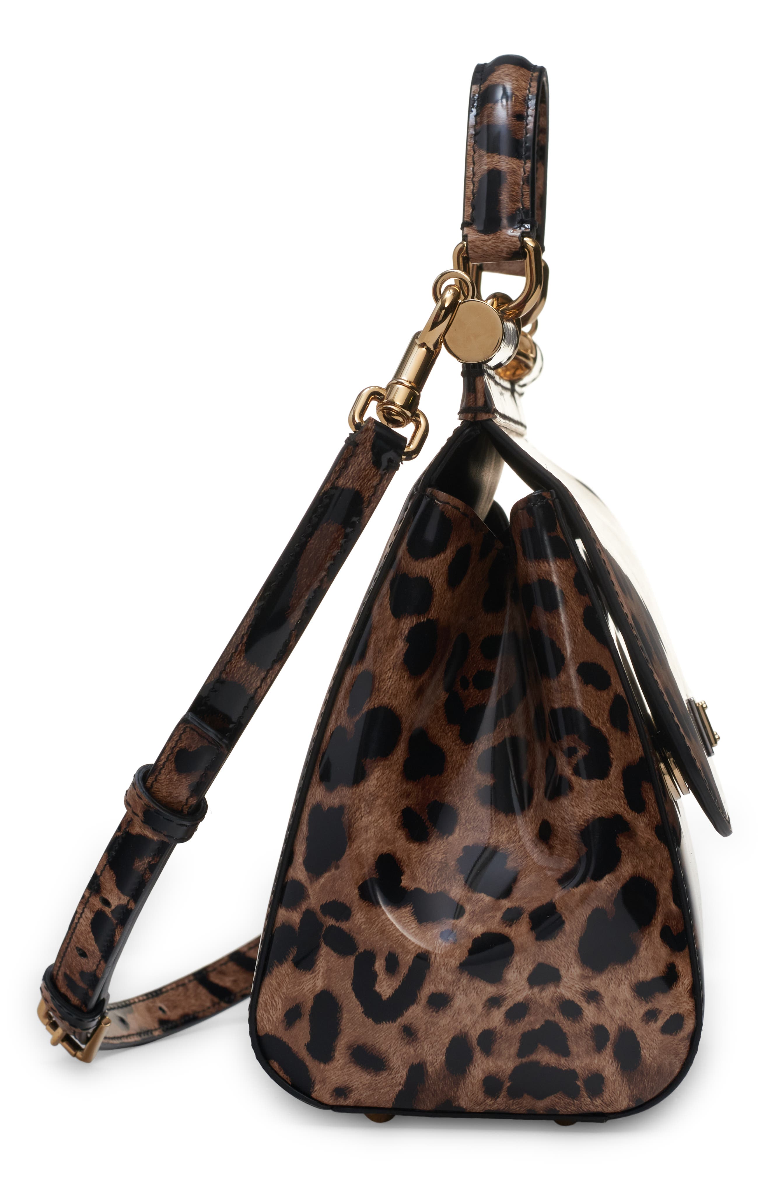 Dolce&Gabbana Kim Sicily Leopard Print Handbag, Alternate, color, 