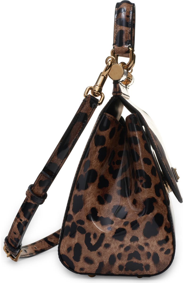 Dolce&Gabbana Kim Sicily Leopard Print Handbag, Alternate, color, Leo Print Calf Hair