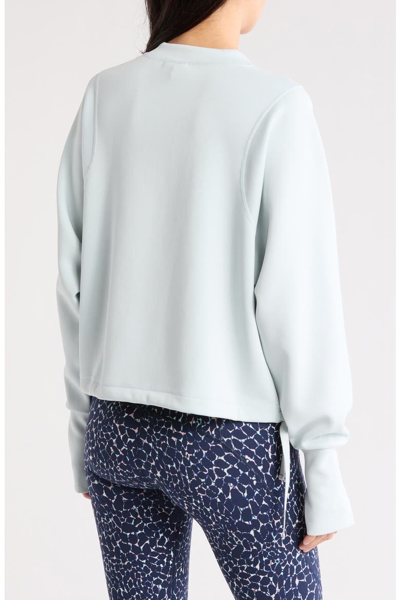 Sand Wash Crewneck Crop Sweatshirt, Alternate, color, FROST BLUE