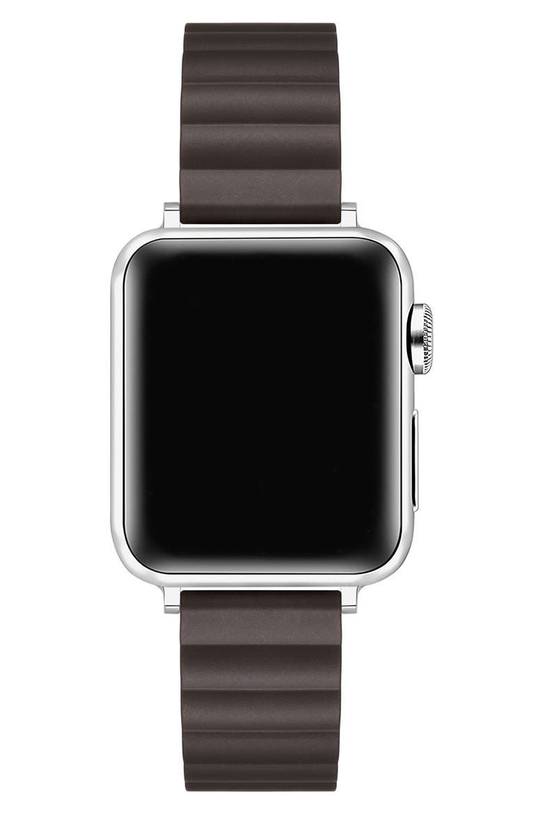 Silicone Apple Watch® Watchband, Alternate, color, DARK COFFEE