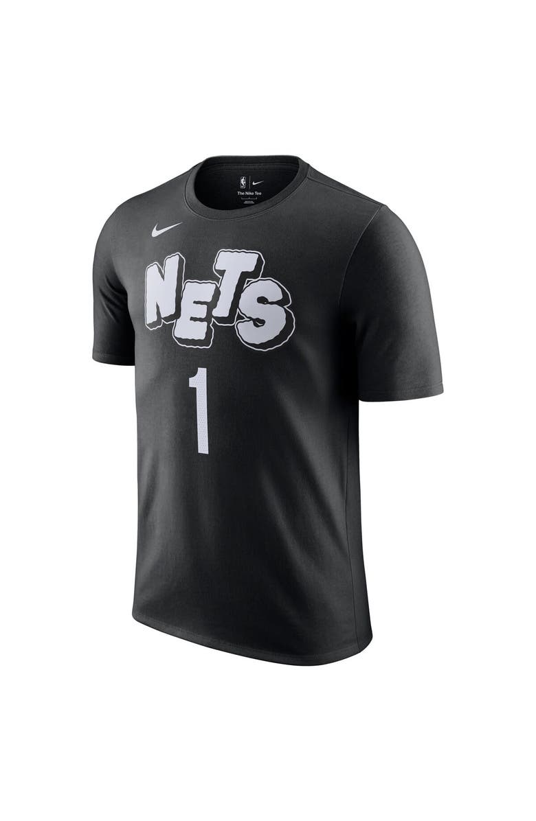 Nike Men's Nike Mikal Bridges Black Brooklyn Nets 2023/24 City Edition Name & Number T-Shirt, Alternate, color, 