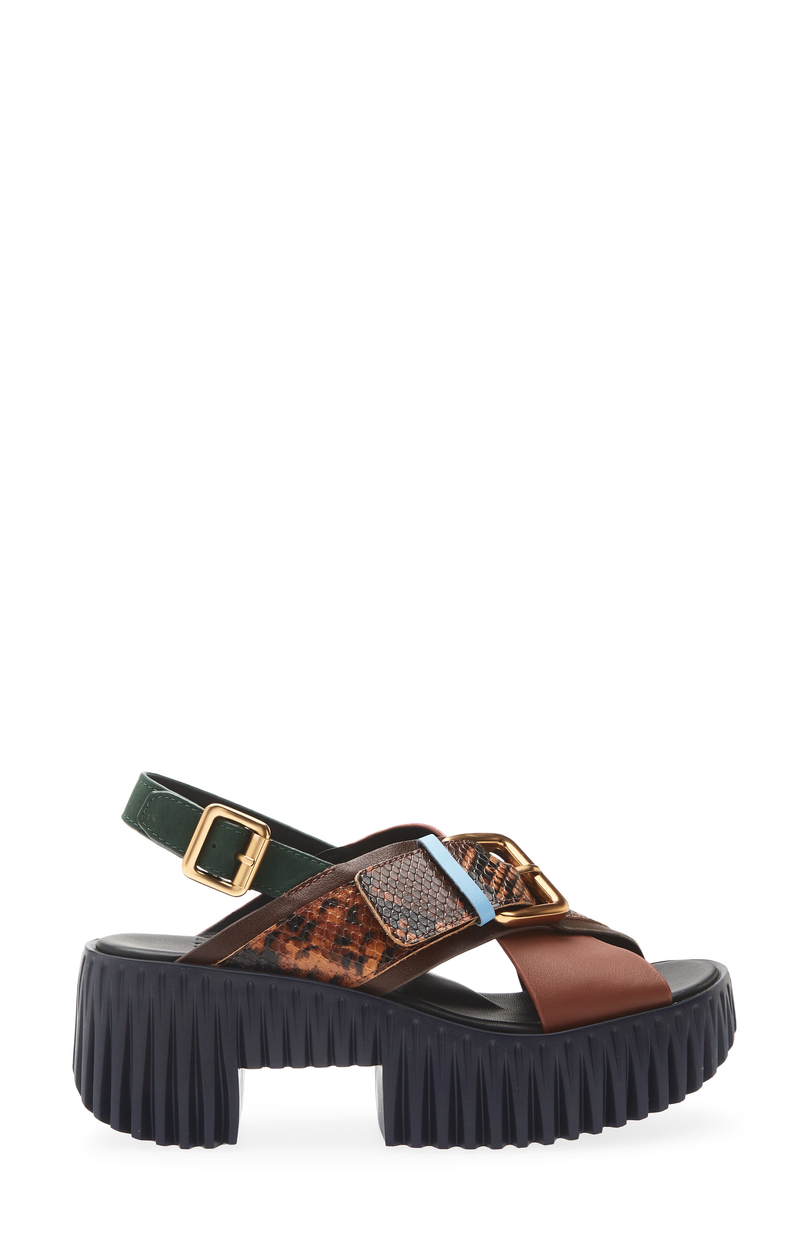 Plia Juno Platform Sandal, Alternate, color, COFFEE