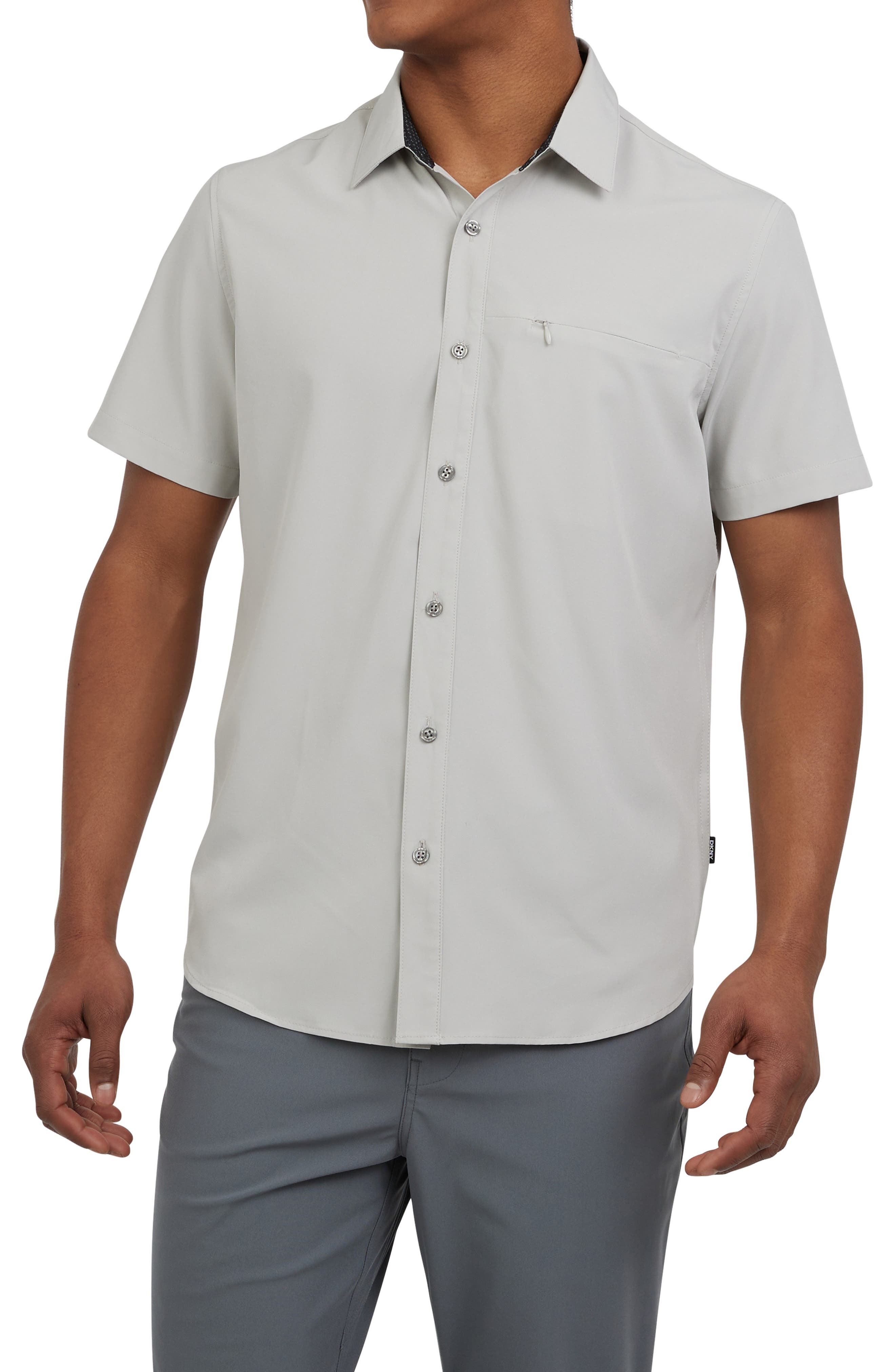 DKNY SPORTSWEAR Lenox Short Sleeve Button-Up Shirt