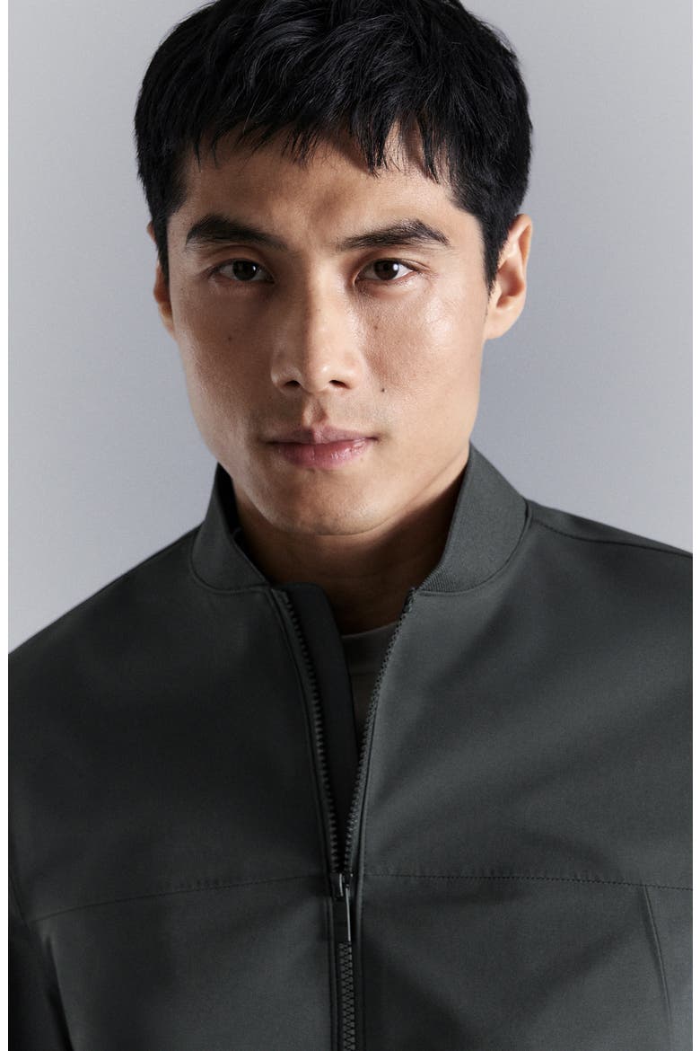 Water Repellent Bomber Jacket, Alternate, color, DARK GREY