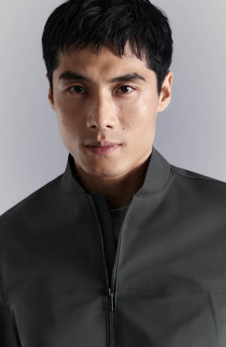 MANGO Water Repellent Bomber Jacket, Alternate, color, Dark Grey