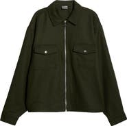 SANTO STUDIO Trapani Wool Blend Zip-Up Jacket