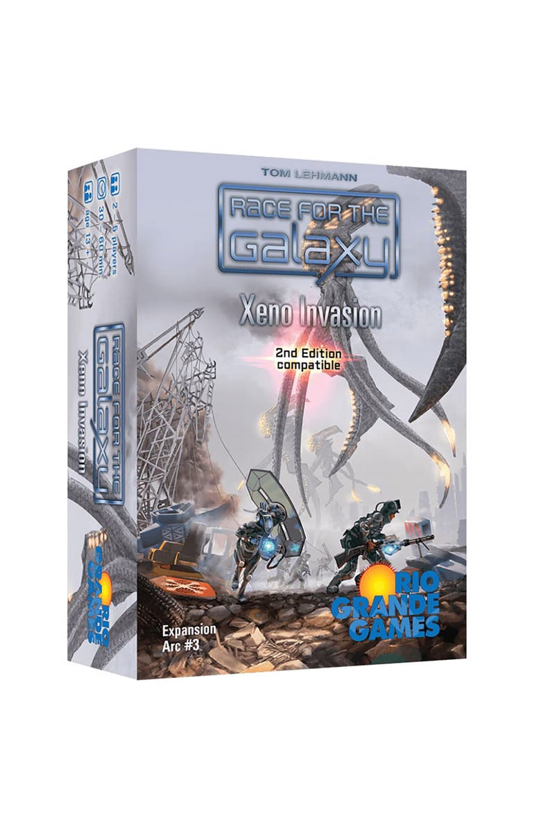 Rio Grande Games Race for The Galaxy Xeno Invasion Board Game Expansion, Main, color, Multicolored