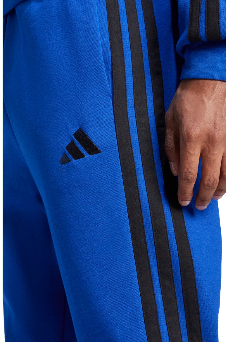 Essentials 3-Stripes Fleece Joggers, Alternate, color, TEAM ROYAL BLUE/ BLACK