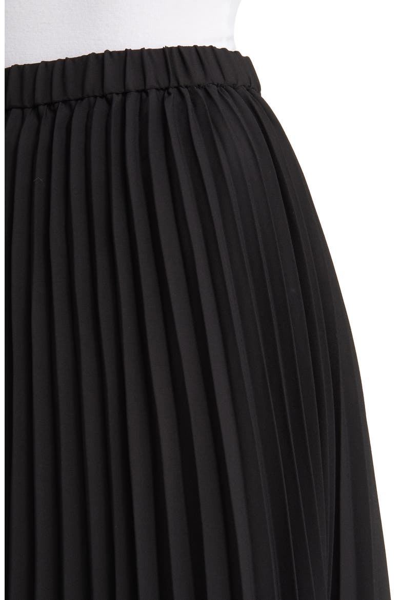Pull-On Pleated Skirt, Alternate, color, ANNE BLACK