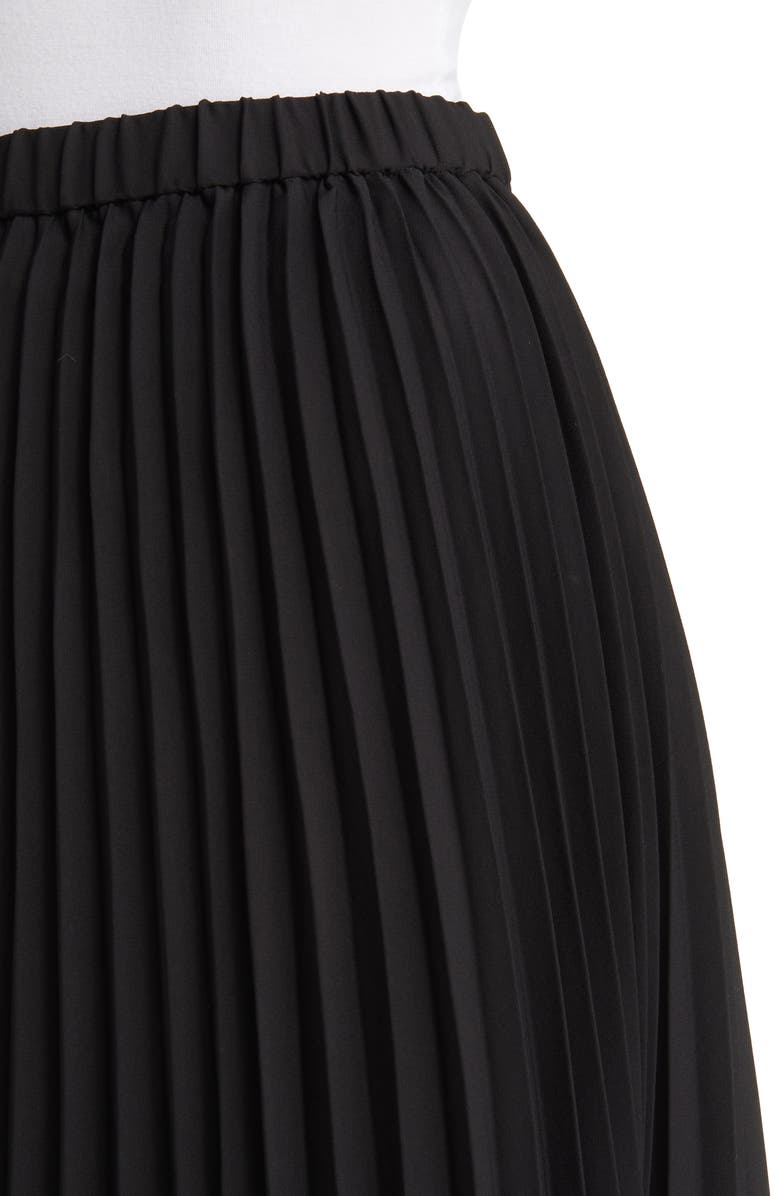 Anne Klein Pull-On Pleated Skirt, Alternate, color, Anne Black