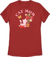 Strawberry Shortcake Women's Strawberry Shortcake Cat Mom  Graphic T-Shirt
