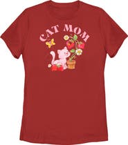 Strawberry Shortcake Women's Strawberry Shortcake Cat Mom Graphic T-Shirt
