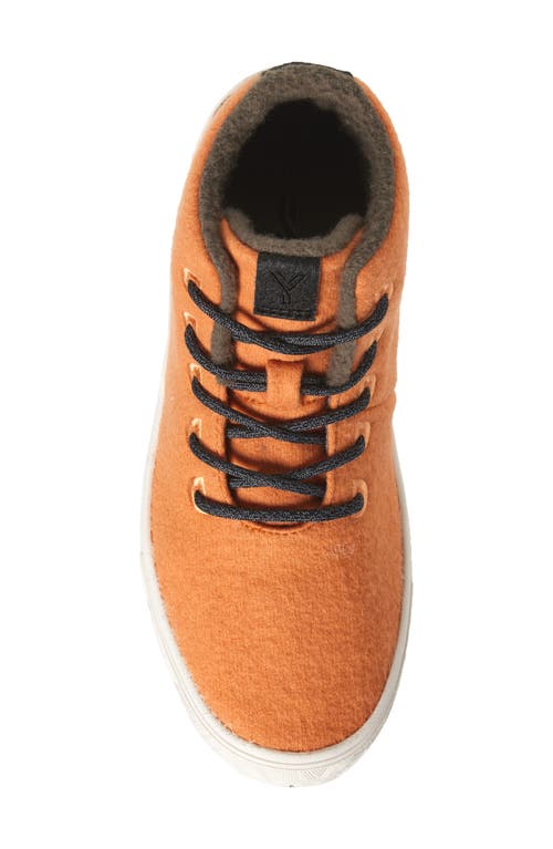 Yy Nation Alto Water Resistant Wool Blend High Top Sneaker In Orange Crush/white