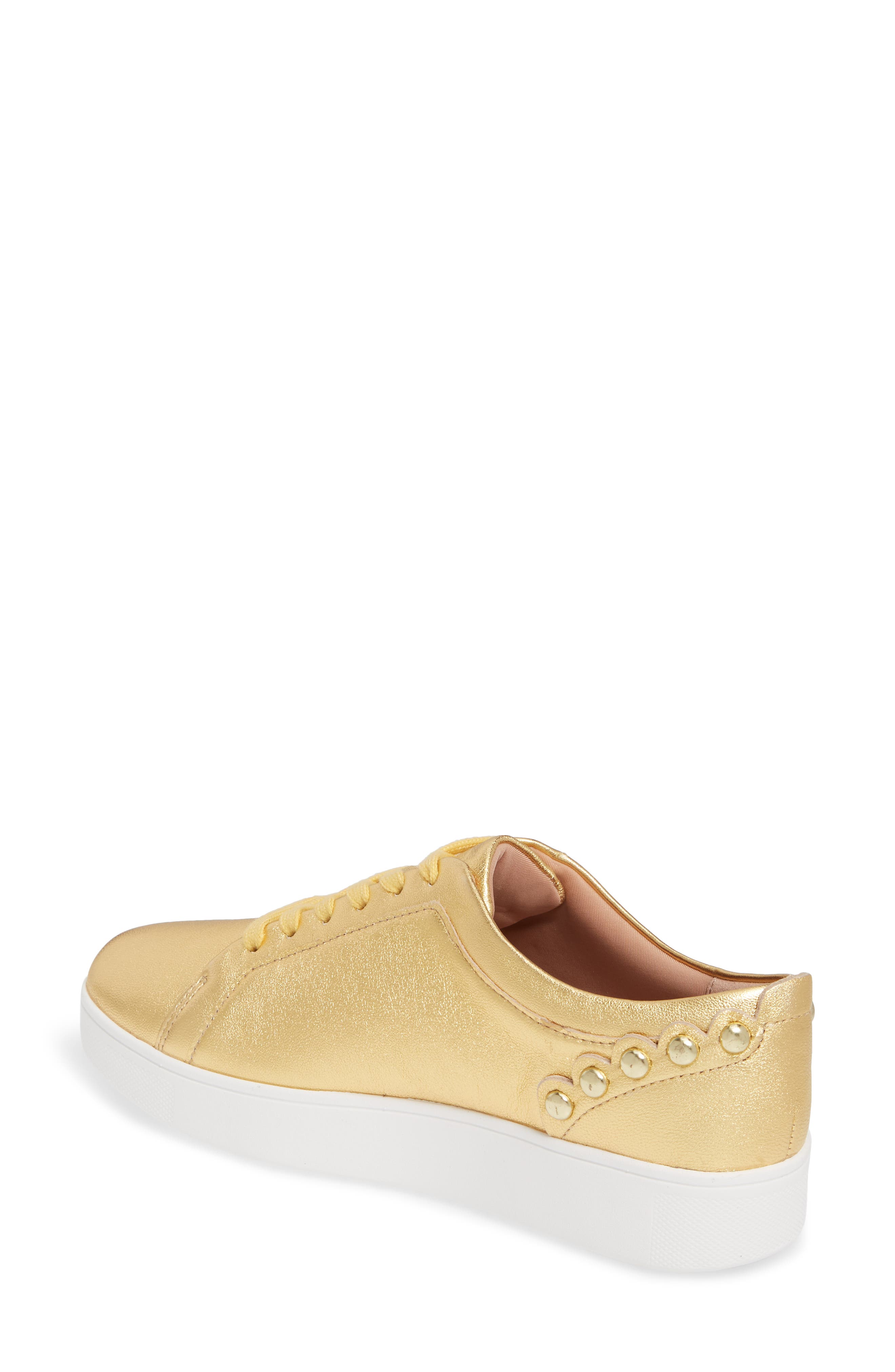 Rally Studded Sneaker (Nordstrom Exclusive), Alternate, color, ARTISAN GOLD LEATHER
