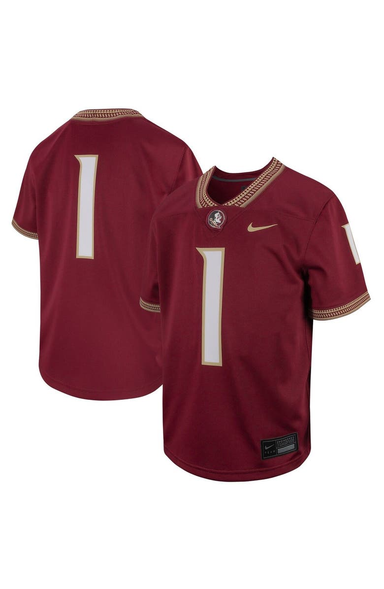 Nike Youth Nike # Garnet Florida State Seminoles Football Game Jersey, Main, color, 