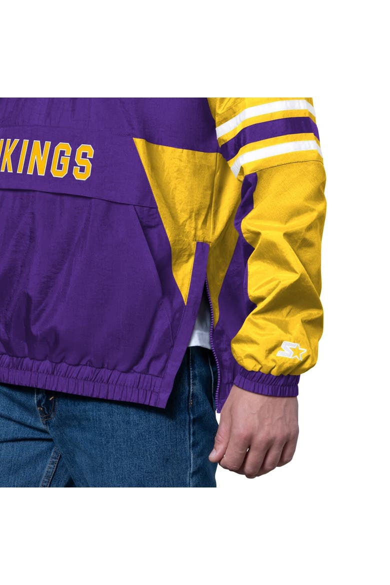 Men's Starter Purple Minnesota Vikings Prospect Half-Zip Pullover, Alternate, color, Purple