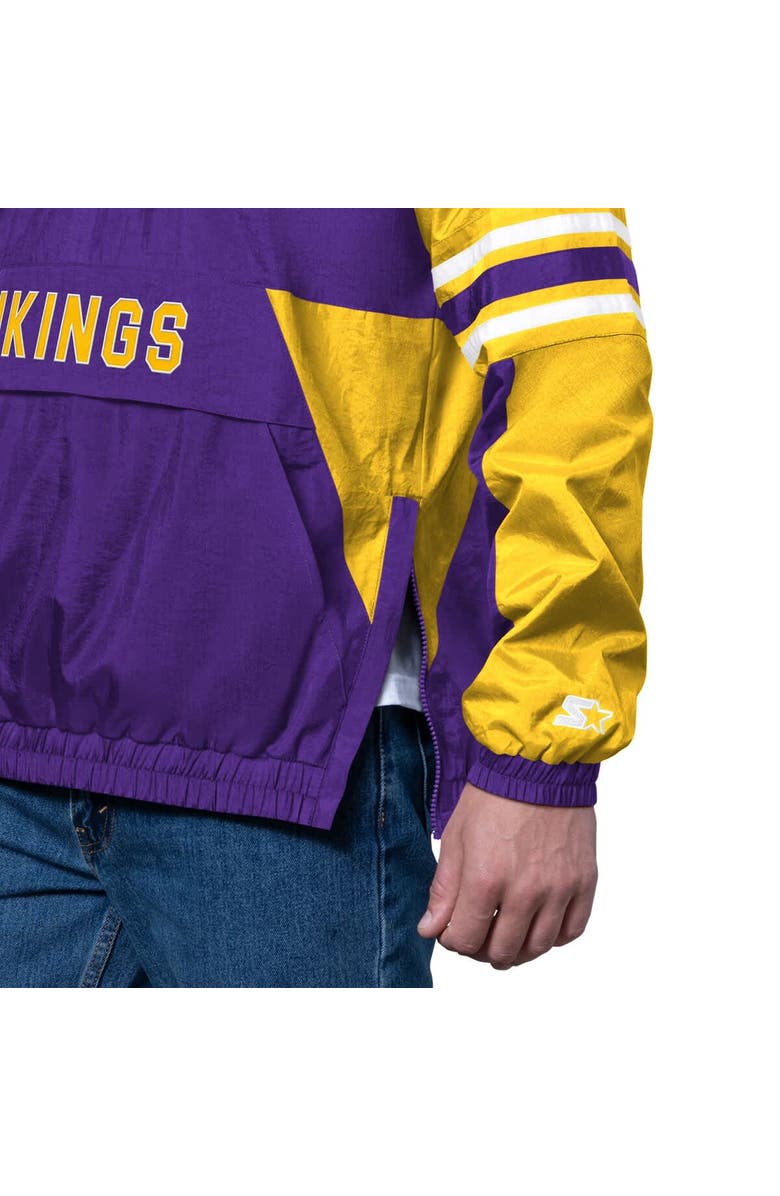 STARTER Men's Starter Purple Minnesota Vikings Prospect Half-Zip Pullover, Alternate, color, Purple