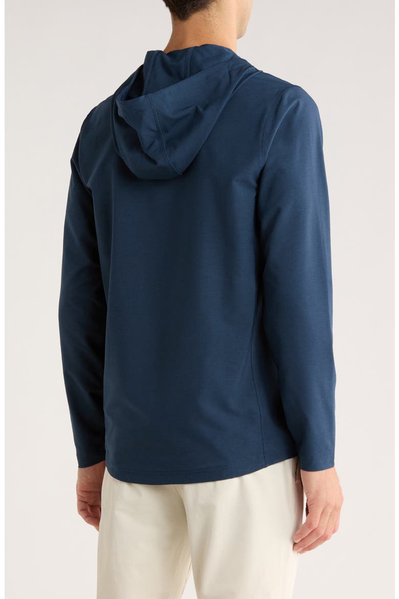 Topflight Half Zip Hoodie, Alternate, color, INSIGNIA