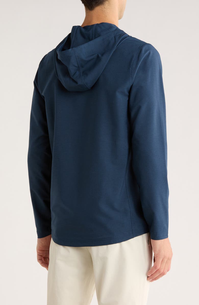 TravisMathew Topflight Half Zip Hoodie, Alternate, color, Insignia