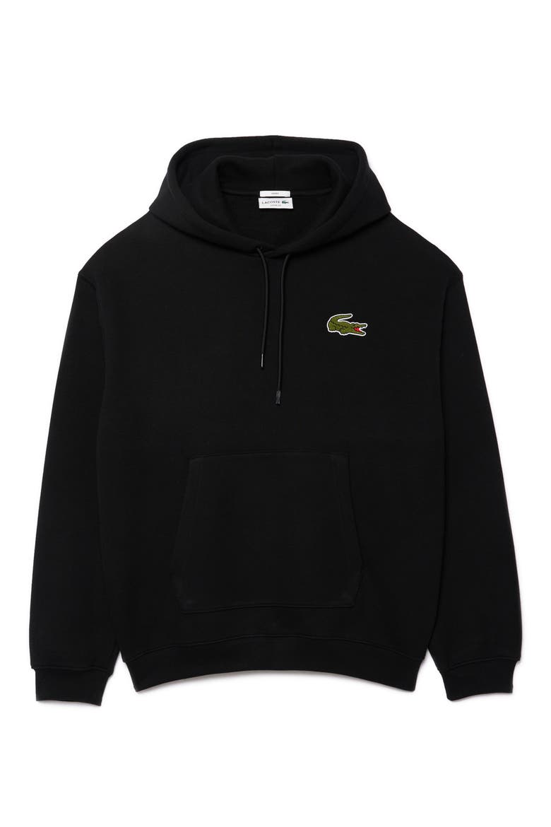Loose Fit Cotton French Terry Hoodie, Alternate, color, 031 BLACK