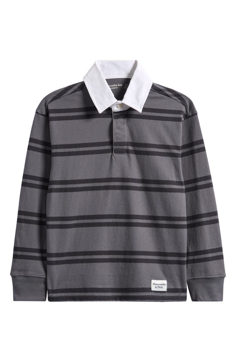 abercrombie kids Kids' Rugby Shirt, Main, color, Castlerock
