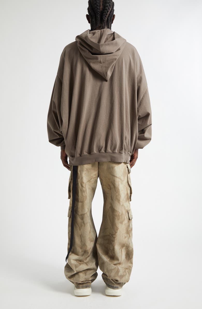 Rick Owens DRKSHDW Mountain Hun Zip Hoodie, Alternate, color, Dust