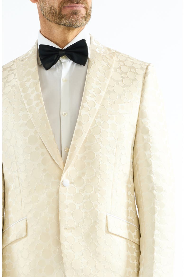 Dotted Jacquard Evening Jacket, Alternate, color, IVORY