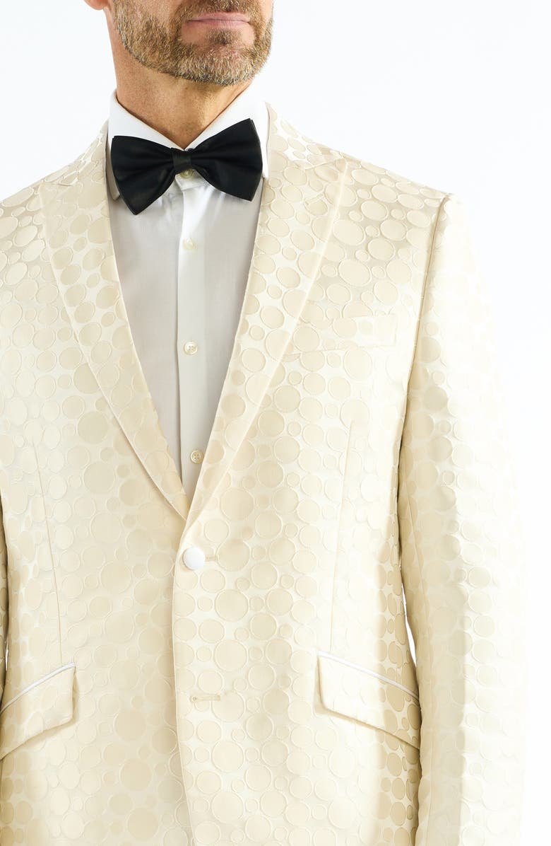 SAVILE ROW CO Dotted Jacquard Evening Jacket, Alternate, color, Ivory