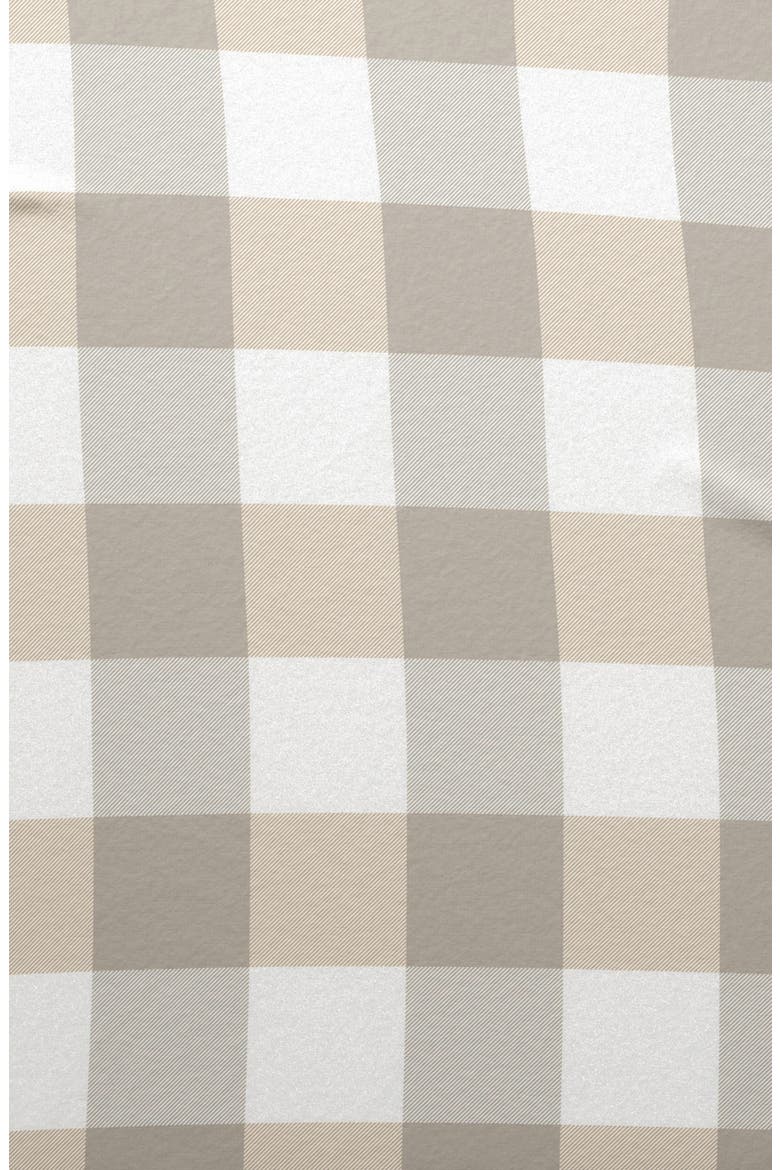 Turkish Cotton Flannel Plaid Sheet Set, Alternate, color, SOFT TAUPE / PALE GREY