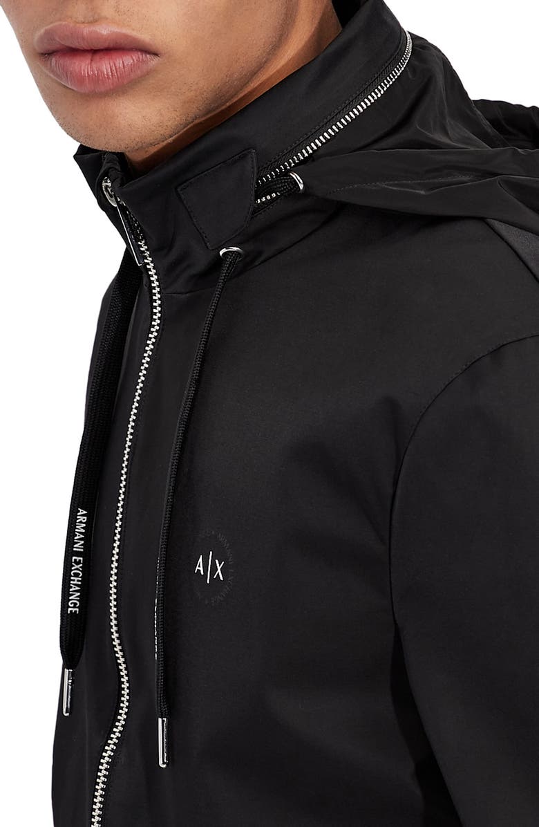Armani Exchange Classic Yacht Cotton Blend Jacket with Hidden Hood, Alternate, color, 